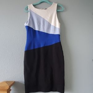 Black and blue dress